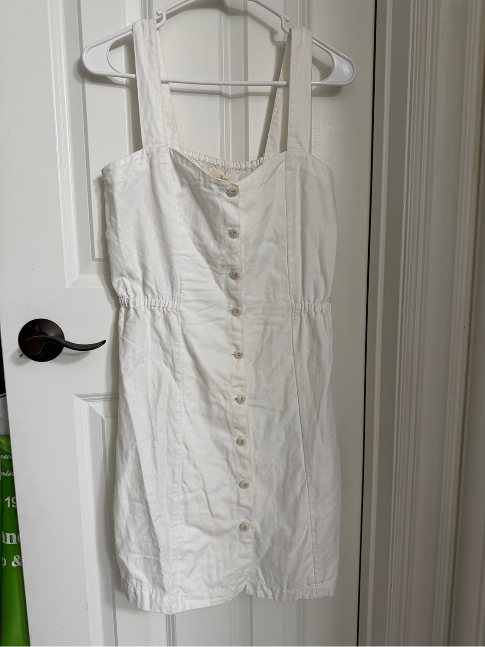 White Button-Front Sundress
